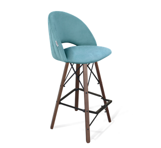 Барный стул SHT-ST34-1 / SHT-S80 (голубая пастель/темный орех/черный) в Тамбове