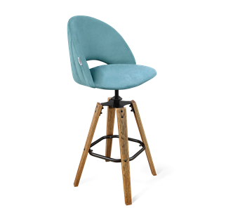 Барный стул SHT-ST34-1 / SHT-S93 (голубая пастель/браш.коричневый/черный муар) в Тамбове