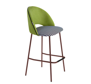 Барный стул SHT-ST34-3 / SHT-S29P (оливковый/гусиная лапка/медный металлик) в Тамбове