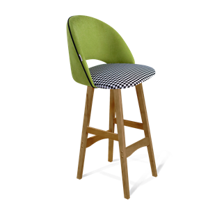 Барный стул SHT-ST34-3 / SHT-S65 (оливковый/гусиная лапка/светлый орех) в Тамбове