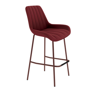 Барный стул SHT-ST37 / SHT-S29P (рубиновое вино/медный металлик) в Тамбове