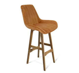 Барный стул SHT-ST37 / SHT-S65 (горчичный/дуб брашированный коричневый) в Тамбове