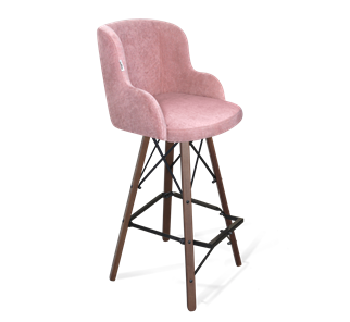 Барный стул SHT-ST39 / SHT-S80 (пыльная роза/темный орех/черный) в Тамбове