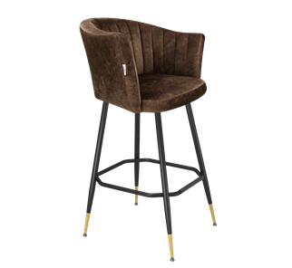 Барный стул SHT-ST42-1 / SHT-S148 (кофейный трюфель/черный муар/золото) в Тамбове