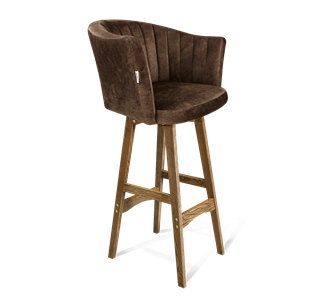 Барный стул SHT-ST42-1 / SHT-S65 (кофейный трюфель/дуб брашированный коричневый) в Тамбове