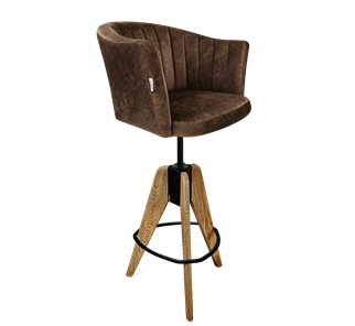 Барный стул SHT-ST42-1 / SHT-S92 (кофейный трюфель/браш.коричневый/черный муар) в Тамбове