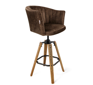 Барный стул SHT-ST42-1 / SHT-S93 (кофейный трюфель/браш.коричневый/черный муар) в Тамбове