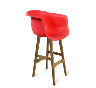 Барный стул SHT-ST31/S65 (красный/дуб брашированный коричневый) в Тамбове