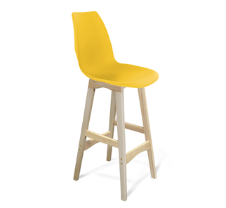 Барный стул SHT-ST29/S65 (желтый ral 1021/прозрачный лак) в Тамбове