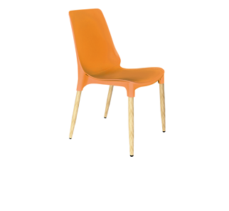 Кухонный стул SHT-ST75/S424-С (оранжевый/светлый орех) в Тамбове