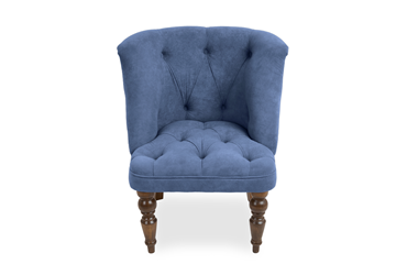 Мягкое кресло Бриджит синий ножки коричневые в Тамбове