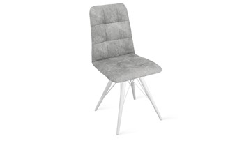 Обеденный стул Аспен К3 (Белый матовый/Микровелюр Wellmart Silver) в Тамбове