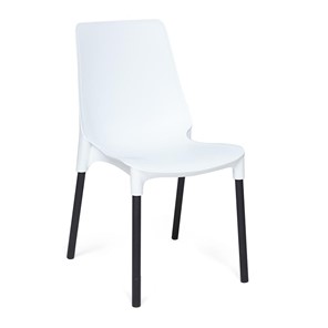 Обеденный стул GENIUS (mod 75) 46x56x84 белый/черные ножки арт.19664 в Тамбове
