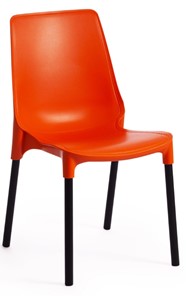 Обеденный стул GENIUS (mod 75) 46x56x84 оранжевый/черные ножки арт.19670 в Тамбове