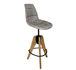 Барный стул SHT-ST29-C/S92 (пепельный/брашированный коричневый/черный муар) в Тамбове