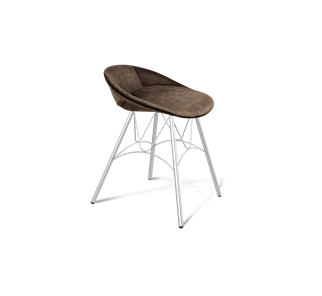 Обеденный стул SHT-ST19-SF1 / SHT-S100 (кофейный трюфель/хром лак) в Тамбове