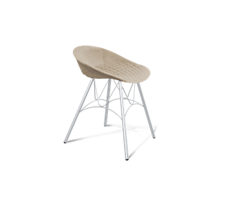 Обеденный стул SHT-ST19-SF1 / SHT-S100 (ванильный крем/хром лак) в Тамбове