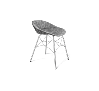 Обеденный стул SHT-ST19-SF1 / SHT-S107 (дымный/хром лак) в Тамбове