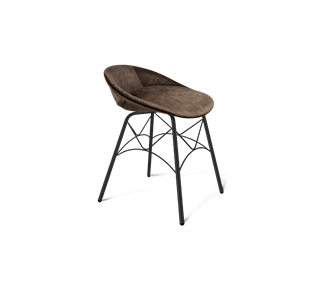 Обеденный стул SHT-ST19-SF1 / SHT-S107 (кофейный трюфель/черный муар) в Тамбове