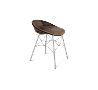 Обеденный стул SHT-ST19-SF1 / SHT-S107 (кофейный трюфель/хром лак) в Тамбове