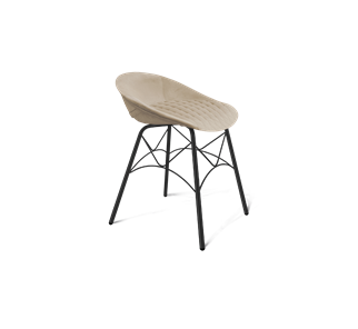 Обеденный стул SHT-ST19-SF1 / SHT-S107 (ванильный крем/черный муар) в Тамбове