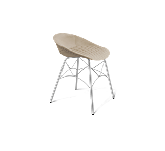 Обеденный стул SHT-ST19-SF1 / SHT-S107 (ванильный крем/хром лак) в Тамбове