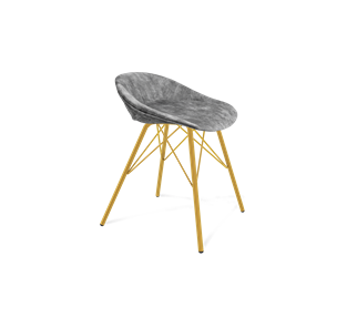 Обеденный стул SHT-ST19-SF1 / SHT-S37 (дымный/золото) в Тамбове