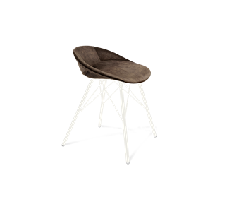 Обеденный стул SHT-ST19-SF1 / SHT-S37 (кофейный трюфель/белый муар) в Тамбове