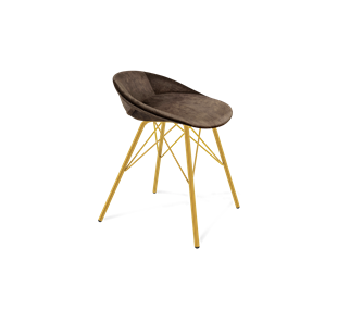 Обеденный стул SHT-ST19-SF1 / SHT-S37 (кофейный трюфель/золото) в Тамбове