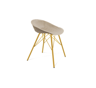 Обеденный стул SHT-ST19-SF1 / SHT-S37 (ванильный крем/золото) в Тамбове