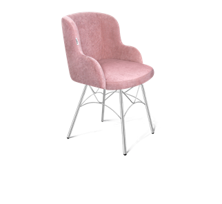 Обеденный стул SHT-ST39 / SHT-S107 (пыльная роза/хром лак) в Тамбове