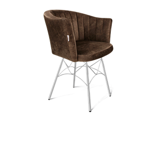 Обеденный стул SHT-ST42-1 / SHT-S107 (кофейный трюфель/хром лак) в Тамбове