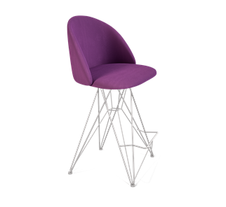 Полубарный стул SHT-ST35 / SHT-S66-1 (ягодное варенье/хром лак) в Тамбове