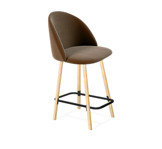 Полубарный стул SHT-ST35 / SHT-S94-1 (кофейный ликер/прозрачный лак/черный муар) в Тамбове