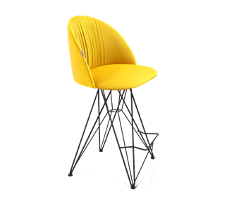 Полубарный стул SHT-ST35-1 / SHT-S66-1 (имперский жёлтый/черный муар) в Тамбове