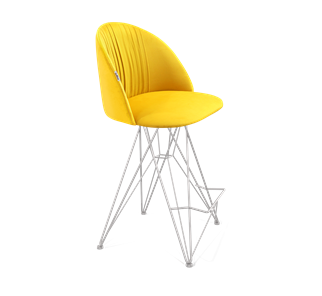 Полубарный стул SHT-ST35-1 / SHT-S66-1 (имперский жёлтый/хром лак) в Тамбове