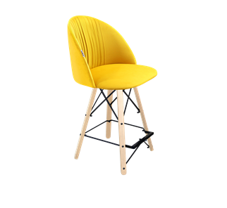 Полубарный стул SHT-ST35-1 / SHT-S80-1 (имперский жёлтый/прозрачный лак/черный) в Тамбове