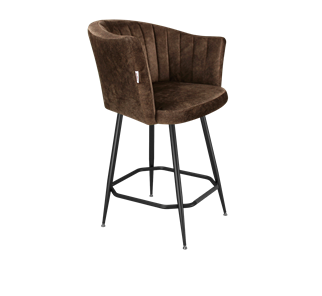 Полубарный стул SHT-ST42-1 / SHT-S148-1 (кофейный трюфель/черный муар) в Тамбове