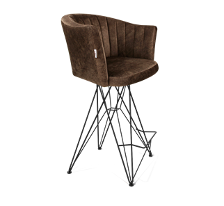 Полубарный стул SHT-ST42-1 / SHT-S66-1 (кофейный трюфель/черный муар) в Тамбове