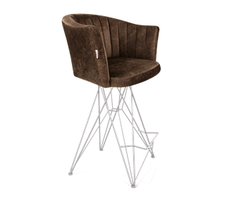 Полубарный стул SHT-ST42-1 / SHT-S66-1 (кофейный трюфель/хром лак) в Тамбове