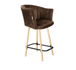 Полубарный стул SHT-ST42-1 / SHT-S94-1 (кофейный трюфель/прозрачный лак/черный муар) в Тамбове
