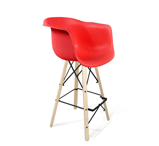 Барный стул SHT-ST31/S80 (красный/прозрачный лак/черный) в Тамбове