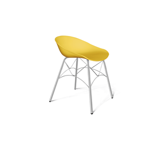 Обеденный стул SHT-ST19/S107 (желтый/хром лак) в Тамбове