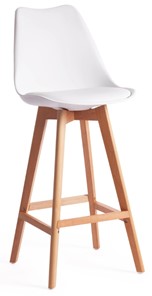 Кухонный барный стул TULIP BAR (mod. C1014H) 57х48х104 белый 018 /натуральный арт.19650 в Тамбове