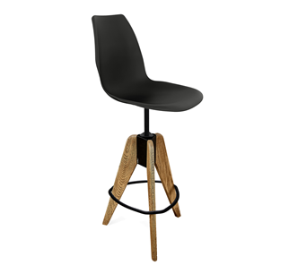 Барный стул SHT-ST29/S92 (черный/брашированный коричневый/черный муар) в Тамбове