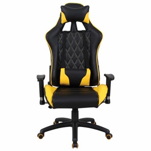 Офисное кресло Brabix GT Master GM-110 (две подушки, экокожа, черное/желтое) 531927 в Тамбове