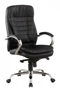 Офисное кресло ДамОфис J 9031-1 экокожа /хром, черный в Тамбове