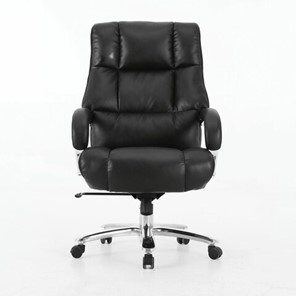 Кресло офисное Brabix Premium Bomer HD-007 (рециклированная кожа, хром, черное) в Тамбове