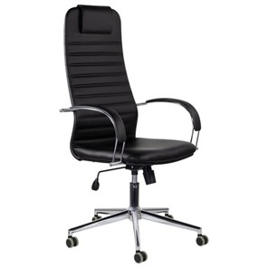 Компьютерное кресло Brabix Premium Pilot EX-610 CH (хром, кожзам, черное) 532418 в Тамбове