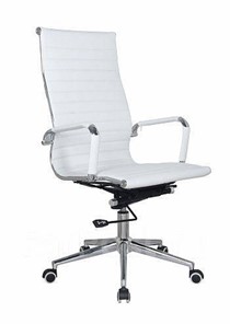 Офисное кресло ДамОфис В108 экокожа / хром, White ( белый) в Тамбове